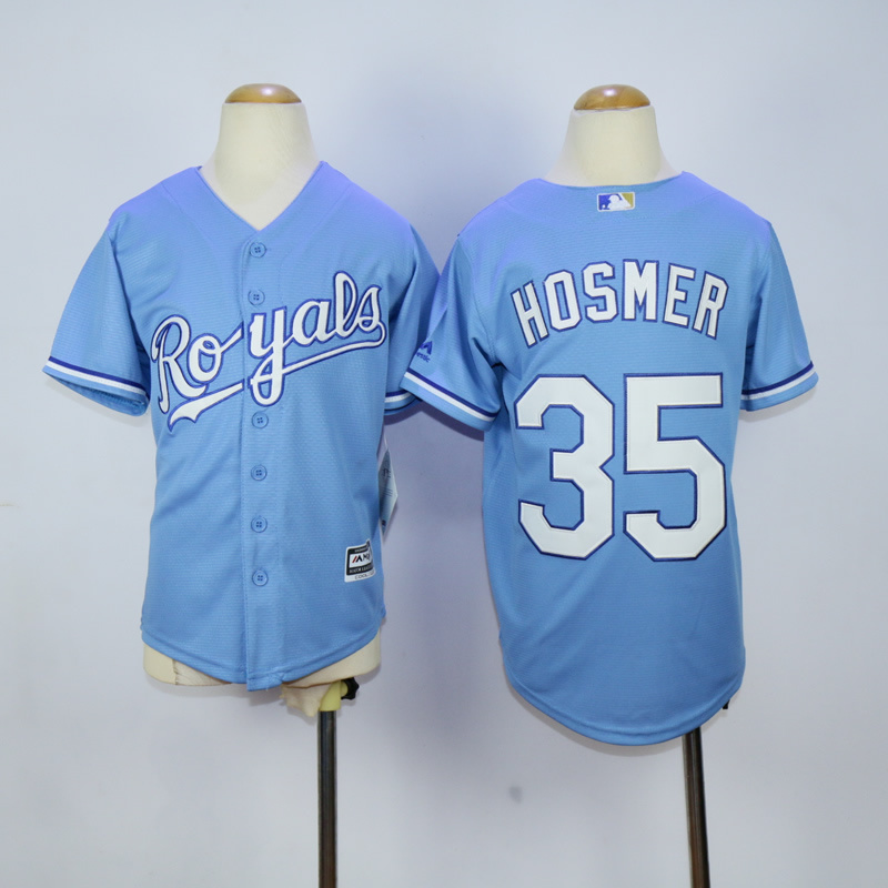 Youth Kansas City Royals 35 Hosmer Light Blue MLB Jerseys